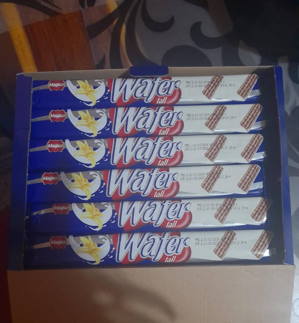 Wafer largo blanco